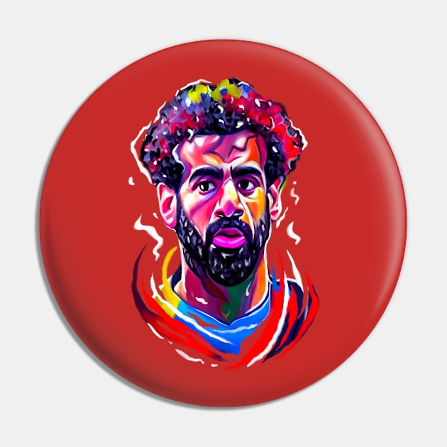 Mo Salah popart Caricature Pin by BAJAJU