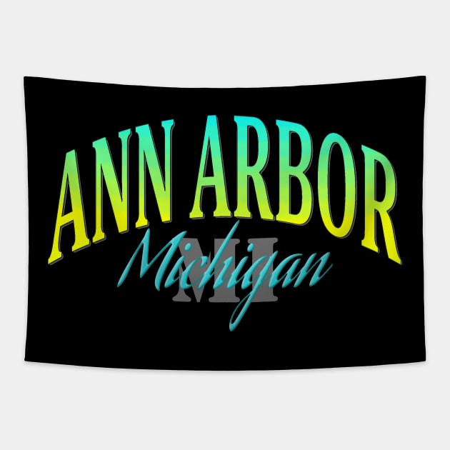 City Pride: Ann Arbor, Michigan Tapestry by Naves