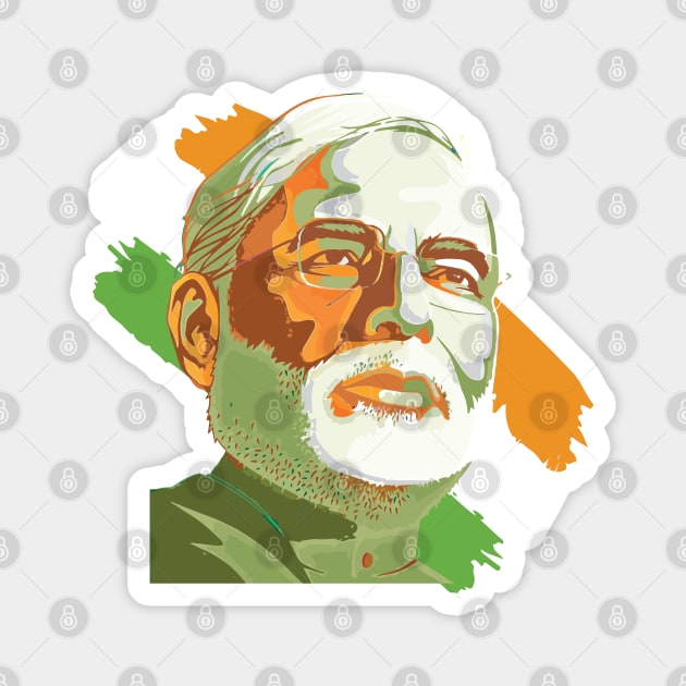 Narendra Modi India Prime Minister Namo BJP Supporter Magnet by alltheprints