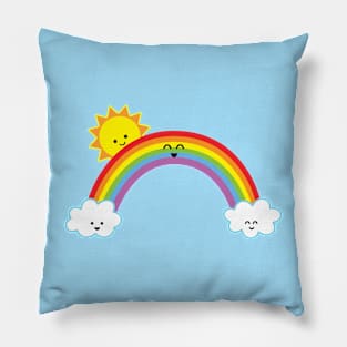 Happy Rainbow | by queenie's cards Pillow