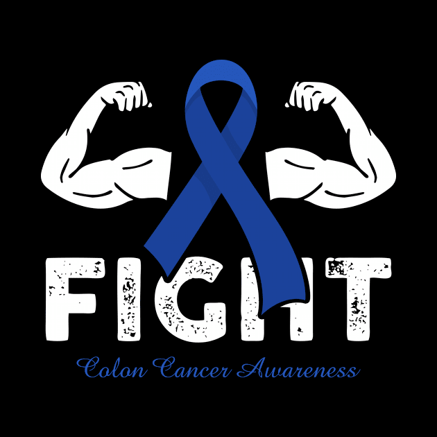 Fight Colon Cancer Awareness Warrior Ribbon Gift by AKIFOJWsk