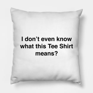 I don’t even know what this Tee Shirt means Pillow