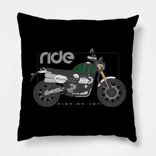 Ride 1200e green Pillow