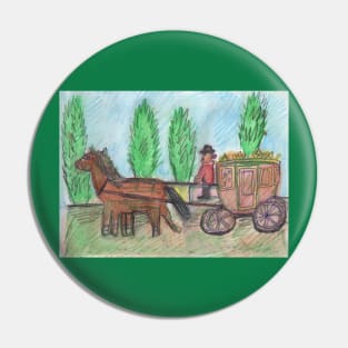 Horse-Drawn Carriage Pin