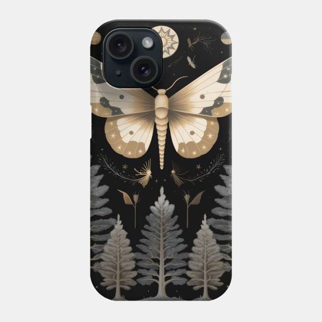 Pine forest and butterfly Phone Case by Elizabeth Aurora