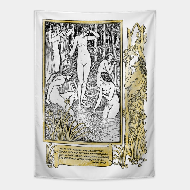 Diana & The Nymphs Bathing - The Faerie Queen Tapestry by The Blue Box