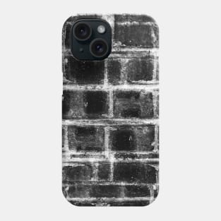 Black and White Brick Wall Phone Case