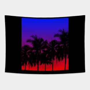 Palm Trees Palm Sunrise Square Vacation Tapestry