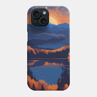 Smoky mountain silhouette Phone Case