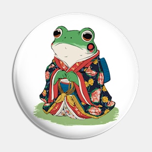 Frog in Kimono Pin