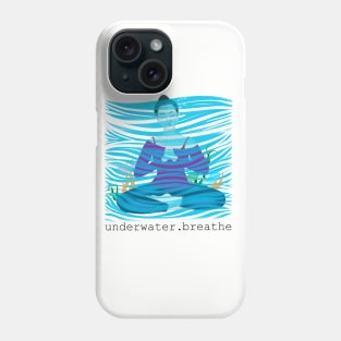 underwater. breathe Phone Case