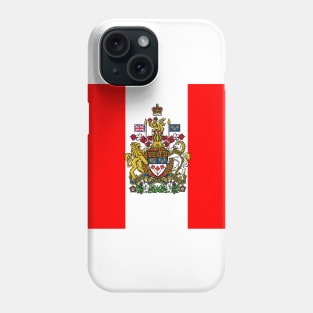 Canadian coat of arms flag Phone Case