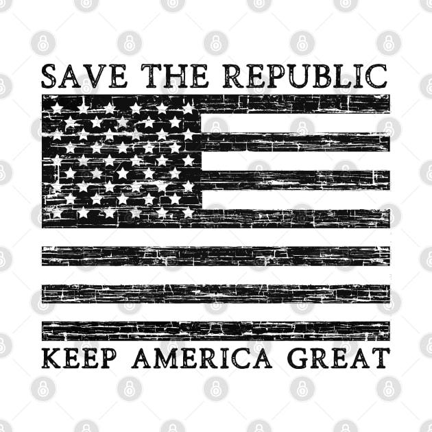 Save the Republic (Black) by The Good Message Store