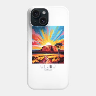 A Pop Art Travel Print of Uluru / Ayers Rock - Australia Phone Case