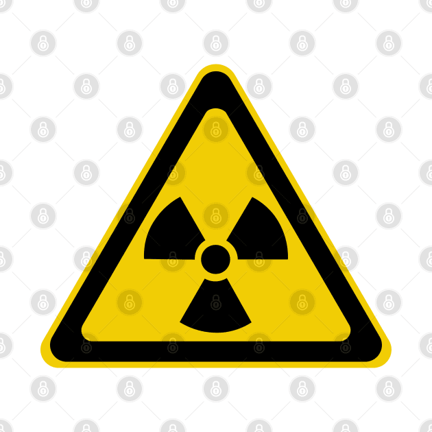 Radioactive Symbol Warning Sign - Triangular by ScienceCorner