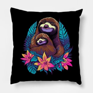 Sloth Fathers Day Pillow