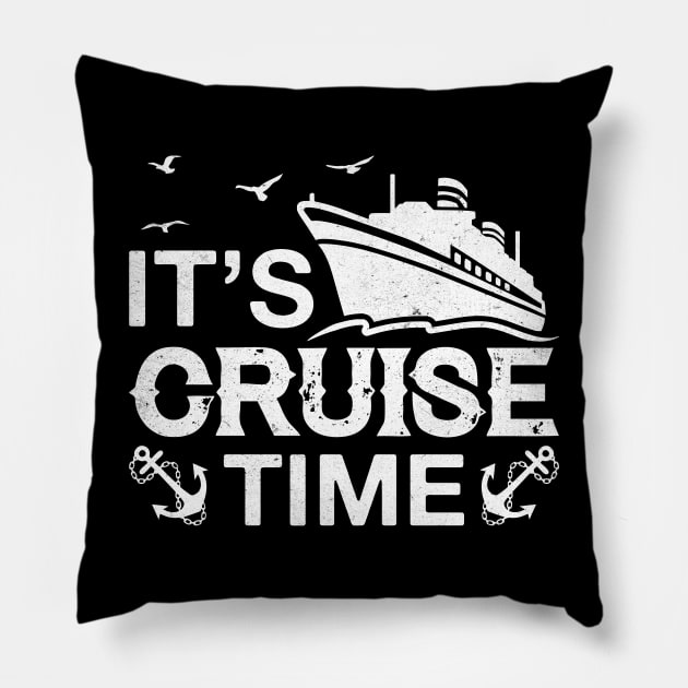 It's Cruise Time Funny Cruise Lover Pillow by sinhocreative