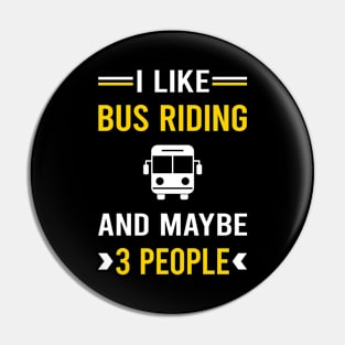 3 People Bus Riding Ride Rider Pin