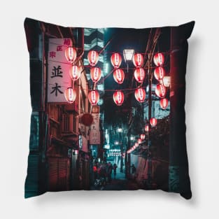 Tokyo Street Lanterns Pillow