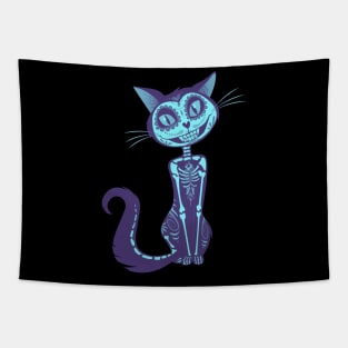 Spooky Cat Blue - Spooky Halloween Tapestry