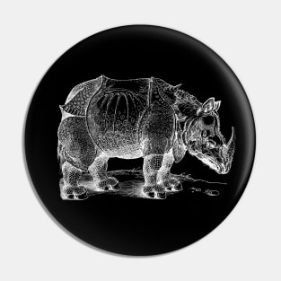 The Rhinoceros (Rhino) White Pin