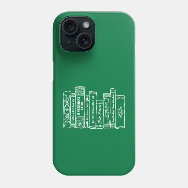 Classic Christmas Bookshelf No.3 Phone Case by LuckyJuniperCo