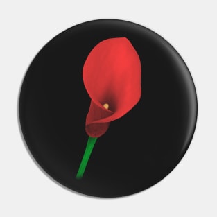 Striking Red Calla Lily for Flower Lovers Pin