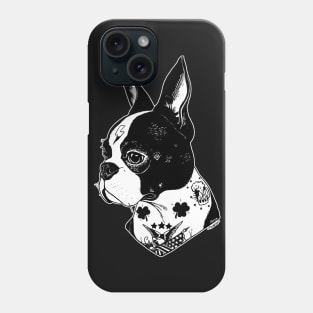 Tattooed Boston Terrier Phone Case