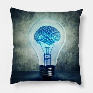 lightbulb brain Pillow
