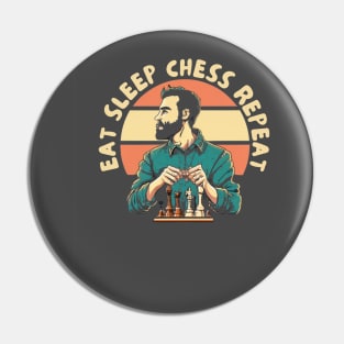 Eat sleep chess repeat Pin