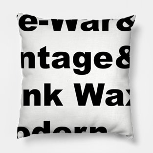 Pre-War & Vintage - Black Lettering Pillow