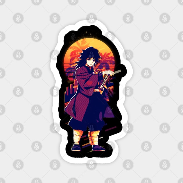 Demon Slayer Giyu Tomioka Magnet by SiksisArt