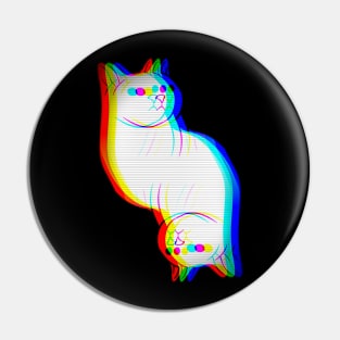 Dual Glitch Cat Video Pin