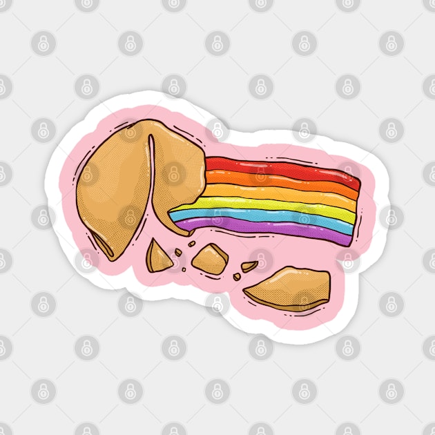 Pride Fortune Cookie Magnet by Tania Tania