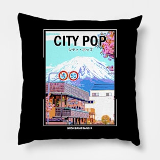 City Pop Vaporwave Pillow