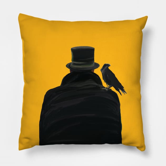 Man and Prophet Raven Pillow by Veralex