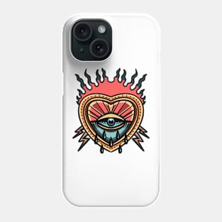 burning heart and thunder Phone Case