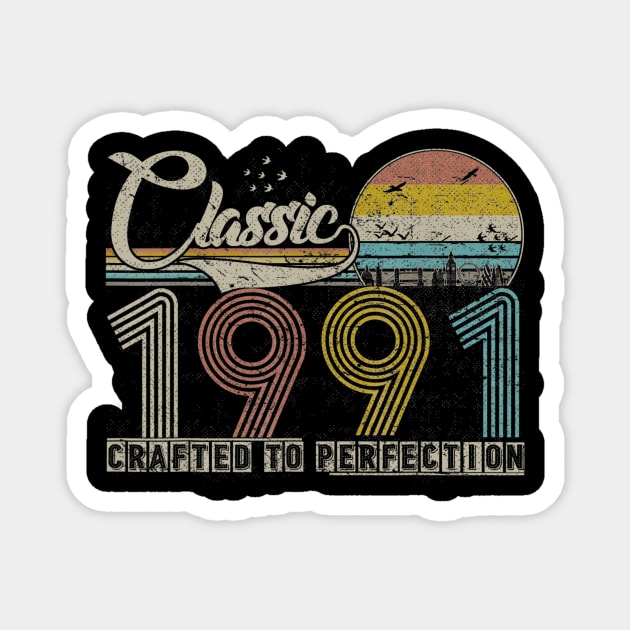 Classic 29th birthday gift for men women Vintage 1991 Magnet by teudasfemales