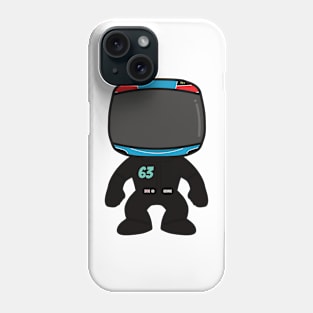 George Russell Custom Bobblehead - 2022 Season Blue Helmet Phone Case