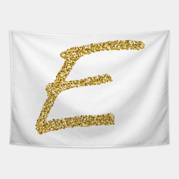 Sparkling E Letter Tapestry by DiorBrush