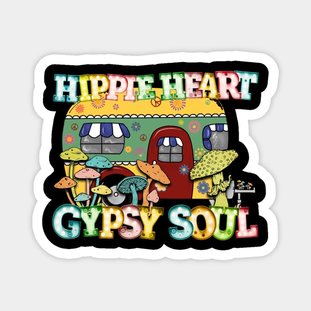 Hippie Heart Gypsy Soul Magnet by Okanagan Outpost