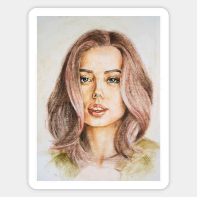 Oil Painting For Your Design Light Portrait Of A Girl Beautiful
