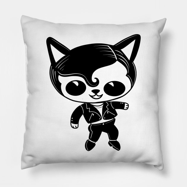 Rockabilly Kitty Pillow by Space Truck