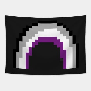 Asexual Pride Rainbow Pixel Art Tapestry