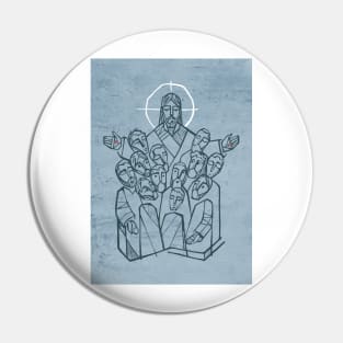 Jesus Christ with disciples Pin