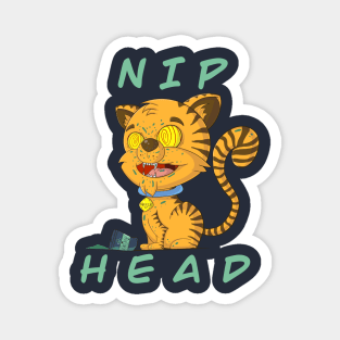 Cat High On Catnip (Nip Head) Magnet