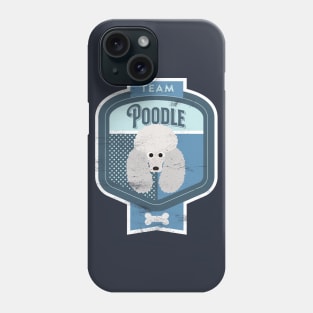 Team Poodle - Distressed Standard Poodle Beer Label Design Phone Case