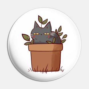 Cat plant illustration Pin