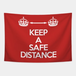 Social Distancing in Keep Calm Style Tapestry