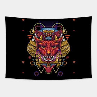 Golden winged devils and death Tapestry